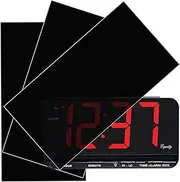 Light Dimming Sheets, Light Blocking LED Covers, Custom Size (3 Sheets) Dimming Stickers Sheet for Alarm Clocks, Electronic Games, Cellphones, Appliance - Dimming 80% ~ 100%, (3Sheets = 3 Uncut)