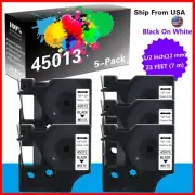 5 PK 45013 Label Tape Compatible for Dymo Label Maker 220P 260P 280 300 350