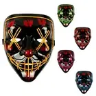 Halloween LED Glow Purge Mask 3 Modes EL Wire Light Up Movie Costume Party Masks