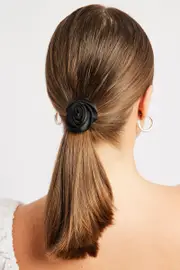 Black Rosette Hair Tie