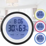 Time Digital Temperature Humidity Clocks Backlight For Bedroom ABS+Back magnet