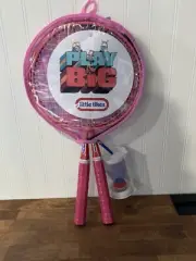 New Big Play Little Tikes Pink Badminton Set With 2 Rackets 1 Birdie NWT