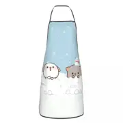 Funny Cooking Master Apron Men Women Unisex Kitchen Chef Mochi Cat Tablier Q
