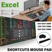 Excel Shortcuts Mouse Pad Cheat Sheet Desk Mat Shortcuts Keyboard Mats Mousepad