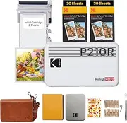 [Kodak] Mini 2 Retro Instant Photo Printer with Cartridge Plus Accessories Bundle, White