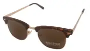 Kenneth Cole Reaction Mens Square Tortoise Sunglass, Green Lens KC1330 52N