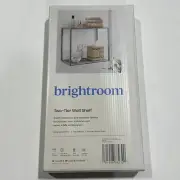 Two-Tier Wall Shelf Brushed Nickel Metal - Brightroom