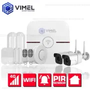 Home Alarm Security Cameras System - 4G WIFI Wireless Sensors & Smoke Detector