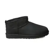 UGG CLASSIC ULTRA MINI BLACK SUEDE FUR COMFORT WOMEN'S BOOTS SIZE US 11/UK 9 NEW