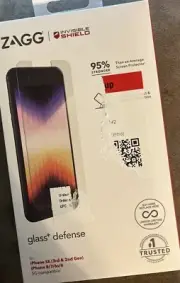 ZAGG - InvisibleShield Glass+ Defense Screen Protector for Apple iPhone SE (3...