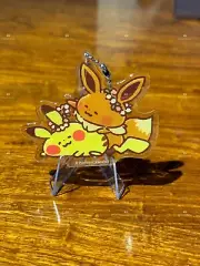 Pikachu & Eevee (Flower Decoration) Bag / Key Chain Pokémon Collection New