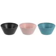 3x Lemon & Lime Melamine 25cm Salad/Noodle Food Bowl Eco Bamboo Fibre Assorted