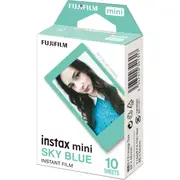 10 Pack Fujifilm Instax Mini Instant Film - Sky Blue