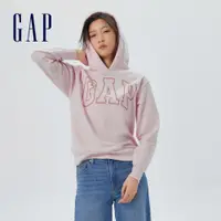 在飛比找蝦皮商城優惠-Gap 女裝 Logo刷毛帽T-淺粉色(519469)