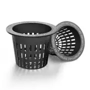 Hydroponic Net Cups 4-Inch, Slotted Net Pots with Ribbed Mesh Wide Lips, 25-Pack