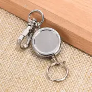 Retractable Pull Key Ring Chain Clip Carabiner Holder Recoil Extendsl Keycha_.3C