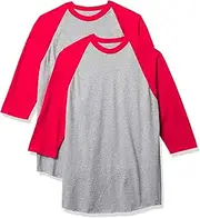 [Soffe] Men's Classic Heathered Baseball Tshirt