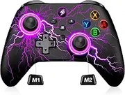 Wireless Switch Pro Controller for Nintendo Switch Controller/Switch Lite/Switch OLED, LED Light Multi-Platform Windows PC IOS Android Switch Gamepad Remote with Cool RGB/Programmable/Motion Control/Vibration/Turbo/Wakeup