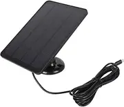 4W Solar Panel for Outdoor Security Cameras, Compatible with Rechargeable Battery Powered Security Camera, Continuous Solar Power, Waterproof, 360° (Black)