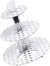PEPLAYTAL Elegant Paper Dessert Rack Cake Display Plate Silver Pc Dessert Storage Rack for Parties Showers