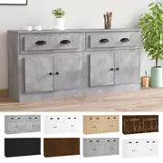 Sideboards 2 pcs Buffet Cupboard Storage Side Cabinet Engineered Wood vidaXL