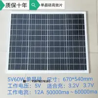 在飛比找Yahoo!奇摩拍賣優惠-太陽能板單晶6V50W60W多規格可選全新太陽能發電板路燈3