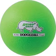 Champion Sports Rhino Skin Dodgeball (Single, Neon Green, 6")