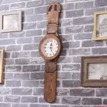 時光機器 實木鐘表 客廳創意家用環保工藝 臥室書房裝飾 復古手表式 時鐘 掛鐘