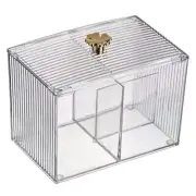 Clear Makeup Storage Box with Lid Multifunction Container Supplies