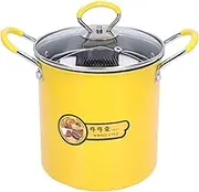 3L Small Deep Fryer Pot, Stainless Steel Japanese Tempura Deep Fryer Pot with Oil Filter Baket, Janpanese Style Deep Frying Pot for Kitchen French Fries, Chicken, Fish, Tempura