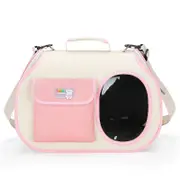 GGP Pink Colors Pet Carrier Backpack, Breathable Cat Carrier Backpack With Transparent Window, Airline Approved Dog Backpack Carrier For Small Dogs And Cats, Travel Hiking Camping