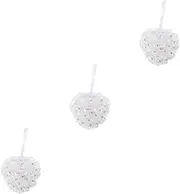 ifundom 3 Pcs Box Elegant Heart Shape Ring Box for Wedding Soft Padded Jewelry Travel