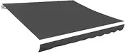 Awning Top Sunshade Canvas Anthracite 400x300 cm - Weatherproof, UV Resistant Patio Canopy, Outdoor Awning Fabric, Replacement for Toldo Patio Awnings with Water Repellent Properties