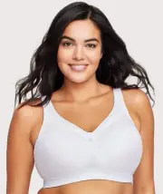 Glamorise Magiclift Seamless Wire-Free Everyday Bra - White (Size 28F)