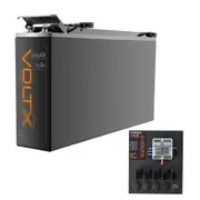 VoltX 12V Lithium Battery 200Ah Slim + Control Box (Connect 12 Devices)