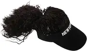 PLAFOPE Ponytail Wig Hat for Women: Baseball Cap Wig - Ponytail with Hat - Visor Cap with Curly Synthetic Hair Extensions Realistic Looking & Easy to Wear