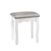 Dressing Table Stool Makeup Chair Bedroom Vanity Velvet Fabric Grey