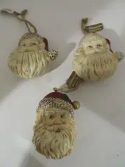 3 Roman Inc. Fontanini St. Nicholas Glass Santa Christmas Ornaments