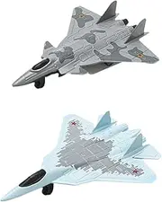 Alloy Fighter Model Toy Plane for Kids, Aviation Collectible Aircraft for Display, 2 Piece