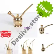 Copper Hookah Water Tobacco Smoking Pipe Bong Double Filter Cigarette Holder C