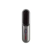 NNEDSZ Gray Rechargeable Portable Ionic Hair Straightening Comb - USB Wireless T