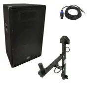 Harmony Audio HA-V15P DJ 15" 900W PA Speaker Speakon to 1/4" Cable & Wall Mount