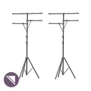 Pair of ON STAGE LS7720BLT Lighting Stands with Side Bars