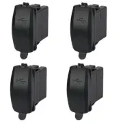 4 x Dual USB Rocker Switch Waterproof, 12 V, Tablet, Phone