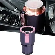 Cup Cooler Warmer, Heating Cup Holder Intelligent Touch Screen Control 2‑in‑1 Temperature Display for Travel for Car