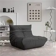 Sofa Chairs Fireside Chair Floor High Rebound Sponge Bean Bag Sofa Compressible Lounge Chair Meditation for Home and Office (Black)