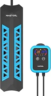ＭagTool 100-1200W Aquarium Heater, Submersible Fish Tank Heater with Over-Temperature Protection and Automatic Power-Off Fish Heater with Digital Controller for Freshwater and Saltwater
