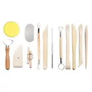13pcs Pottery Clay Tools Ceramic Clay Sculpting Tool Kit Pottery Modeling Carving Tool