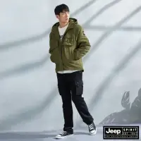 在飛比找momo購物網優惠-【JEEP】男裝 防潑水口袋工作褲(黑色)