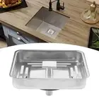 Square Stainless Steel Kitchen Sink-Strainer Drainer Post Stopper Waste-Plug